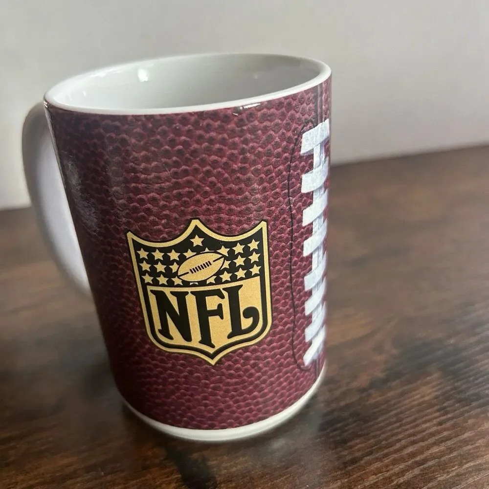 NFL The Duke Wilson Football Coffee Mug Cup Faux Leather Texture Laces